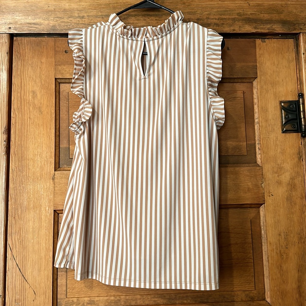 Ann Taylor Ruffle Neck Shell - Picture 2 of 3